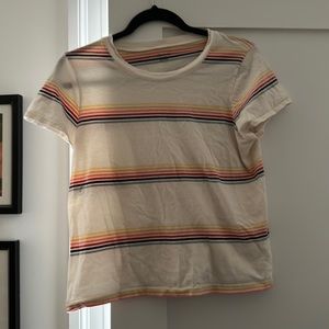 Madewell rainbow stripe tee